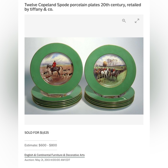 Rare Tiffany & Co. Lionel Edwards Porcelain Plates - Picture 12 of 12